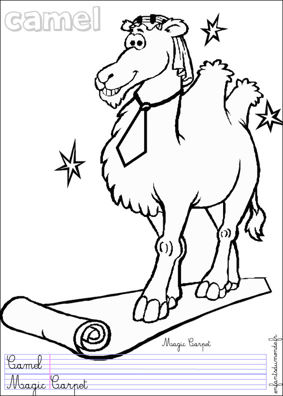 coloriage chameau 2